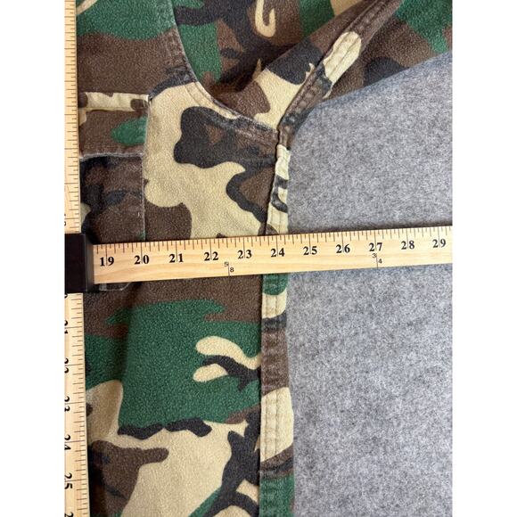 Vintage 90s Deerskin Camo Chamois Button Up Shirt Mens XL Green Brown Hunting - Picture 5 of 5